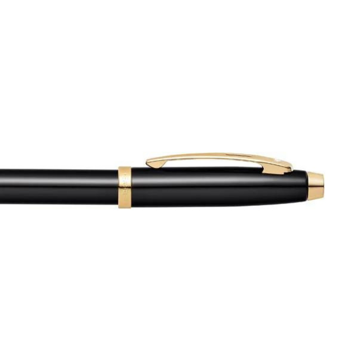 Sheaffer 100 E9322 Glossy Black With Gold Trims Rollerball Pen (WW30)
