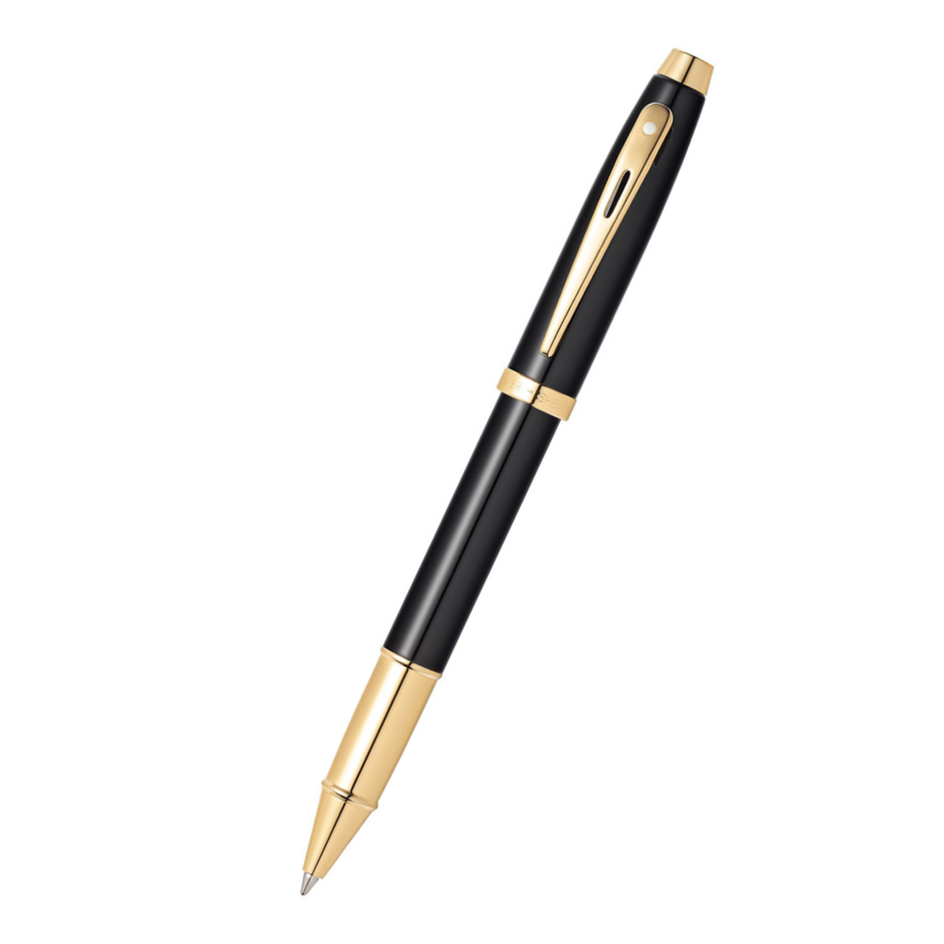 Sheaffer 100 E9322 Rollerball Pen - Glossy Black with Gold-tone Trims