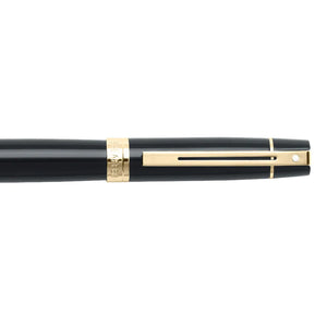Sheaffer 300 E9325 Rollerball Pen - Glossy Black with Gold-tone Trims