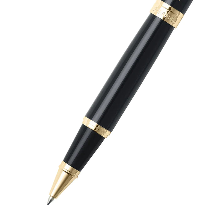 Sheaffer 300 E9325 Glossy Black with Gold Trims Rollerball Pen (WW30)