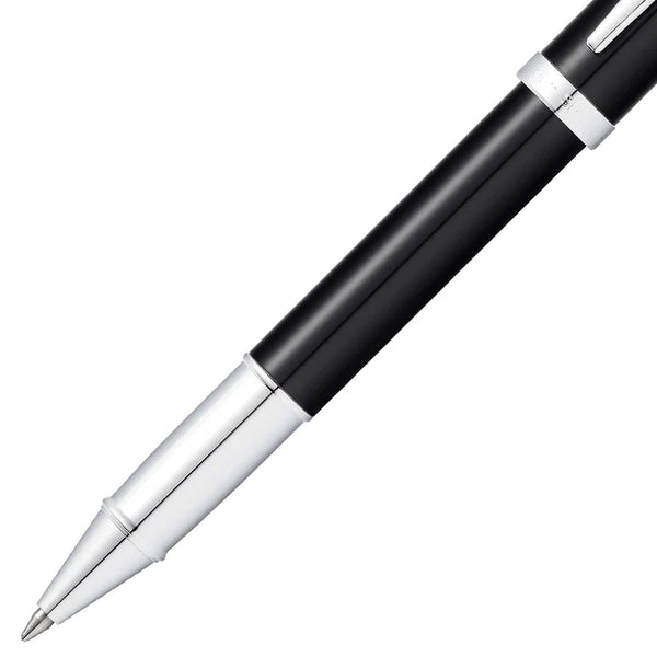 Load image into Gallery viewer, Sheaffer 100 E9338 Rollerball Pen - Glossy Black Lacquer with Chrome Plated Trims
