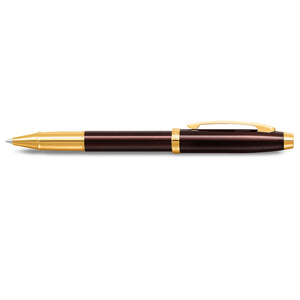 Sheaffer 100 E9370 Glossy Coffee Brown With PVD Gold-Tone Trim Rollerball Pen (WW30)