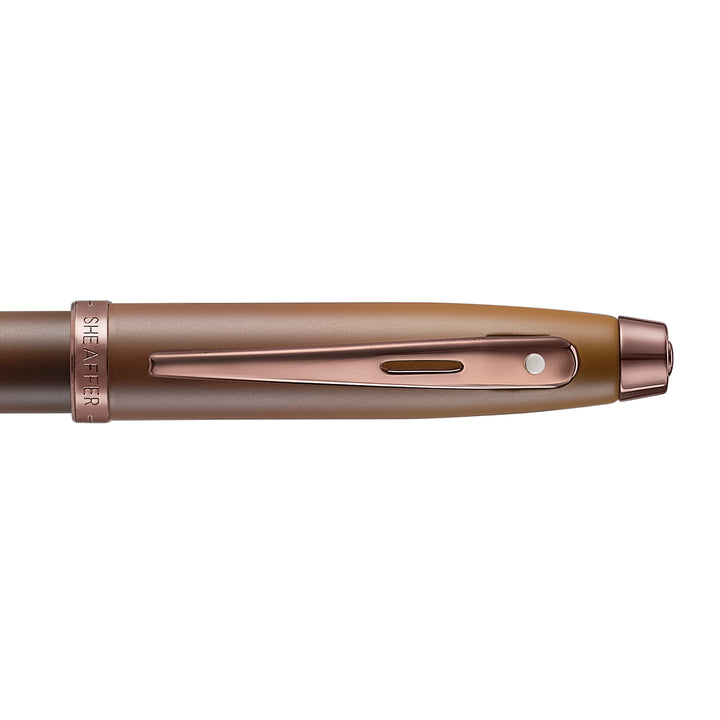 Sheaffer 100 E9374 Coffee Edition With PVD Trims Rollerball Pen (WW30 Coffee) — Sheaffer rollerball pen — fluid gel ink writing instrument, at Cityluxe Singapore