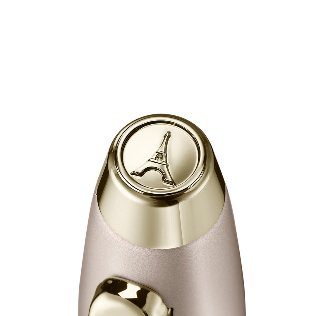 Sheaffer 100 Emily in Paris 9377 Champagne Gold Rollerball Pen with Champagne Gold Trims and Bow-Shaped Clip Emblem