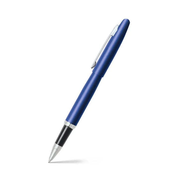 Sheaffer  VFM E9401 Neon Blue With Chrome Trims Rollerball Pen (WW31) — Sheaffer rollerball pen — fluid gel ink writing instrument, at Cityluxe Singapore