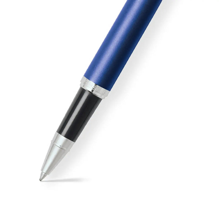 Sheaffer  VFM E9401 Neon Blue With Chrome Trims Rollerball Pen (WW31) — Sheaffer rollerball pen — fluid gel ink writing instrument, at Cityluxe Singapore