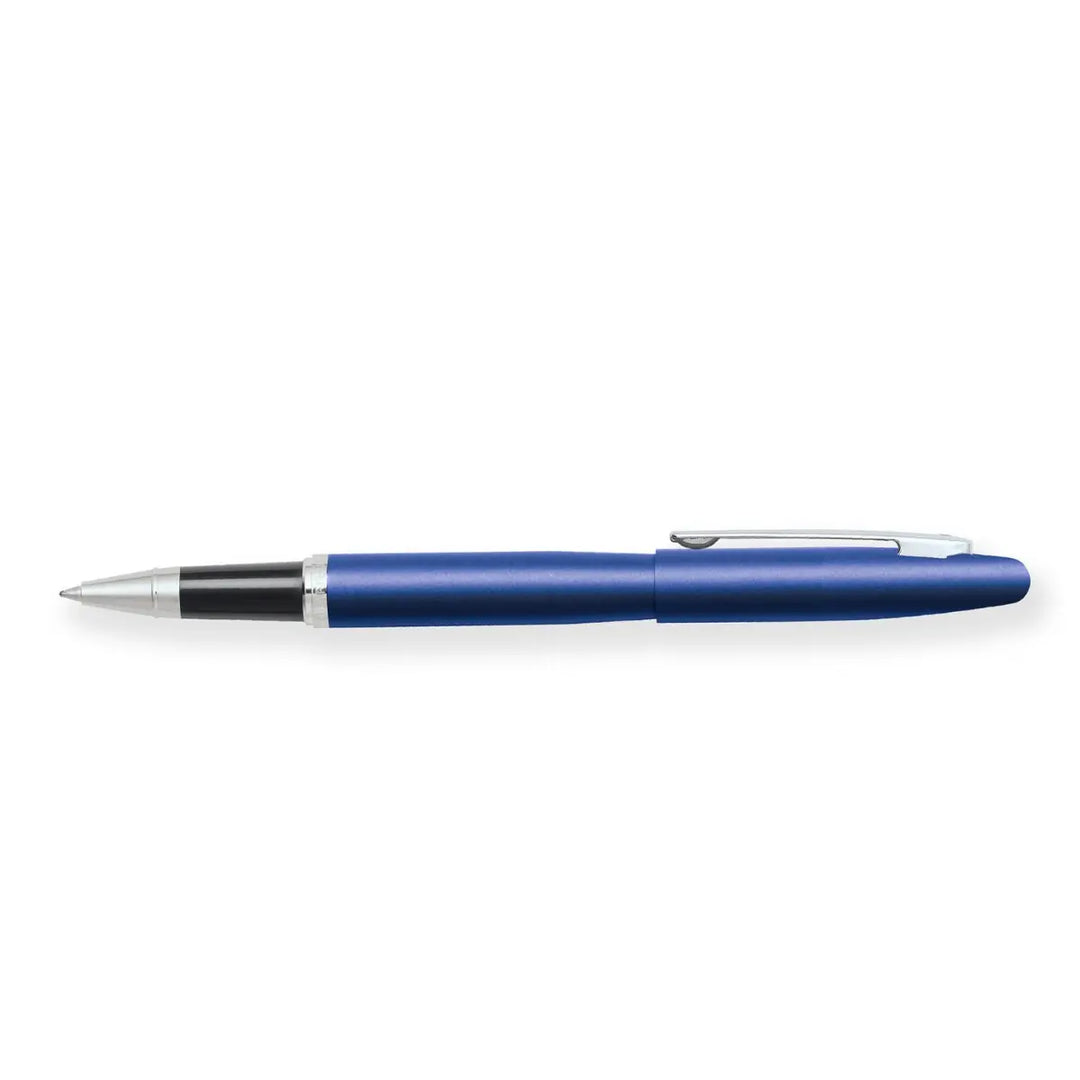 Sheaffer  VFM E9401 Neon Blue With Chrome Trims Rollerball Pen (WW31) — Sheaffer rollerball pen — fluid gel ink writing instrument, at Cityluxe Singapore