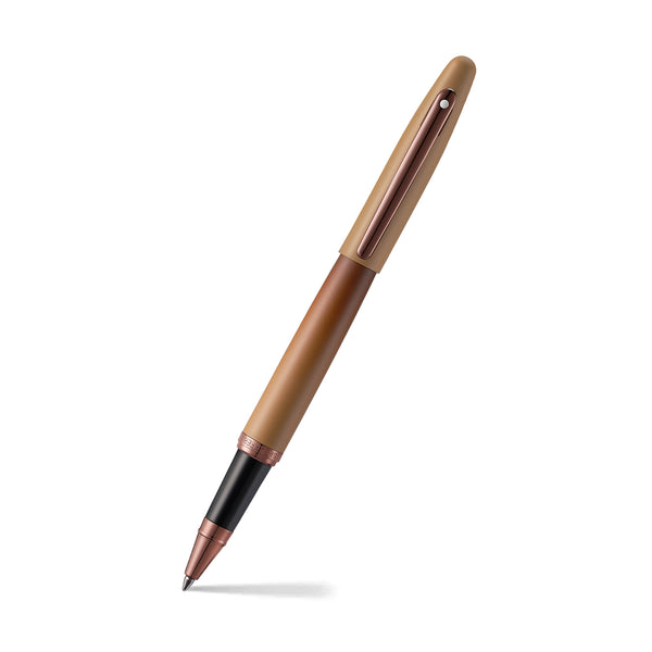 Sheaffer VFM E9428 Coffee Edition Matt Brown With Regal Brown PVD Trims Rollerball Pen (WW31 Coffee) — capped