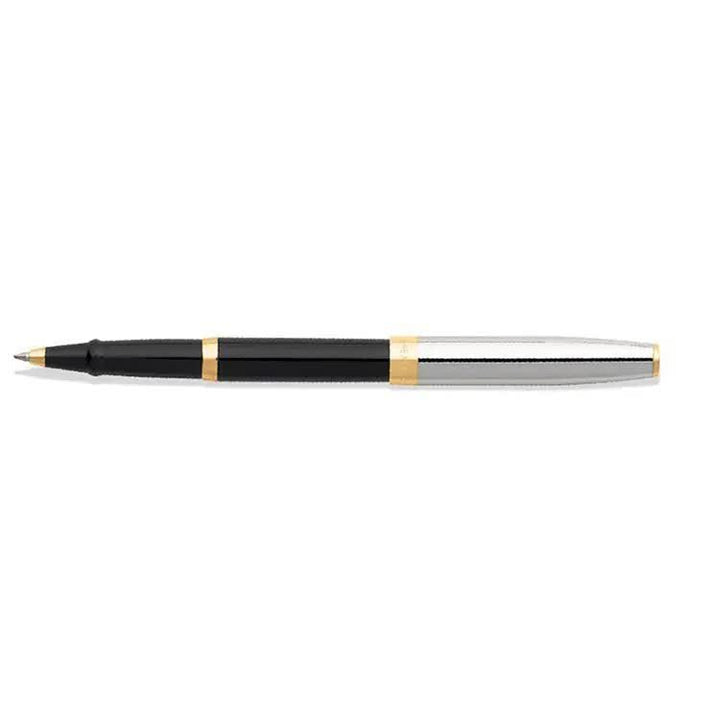 Sheaffer SAGARIS E9475 Gloss Black Barrel and Chrome Cap With Gold Tone Trim Rollerball Pen  (WW30) — Sheaffer rollerball pen — fluid gel ink writing instrument, at Cityluxe Singapore