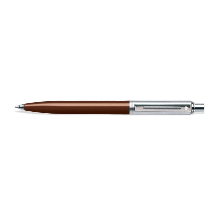 Sheaffer Sentinel Brown and Chrome Ballpoint Pen With Chrome Trims (WW31) — Sheaffer ballpoint pen — reliable smooth-writing everyday pen, at Cityluxe Singapore
