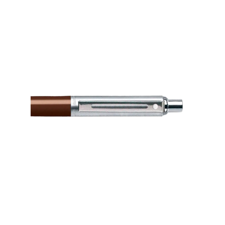 Sheaffer Sentinel Brown and Chrome Ballpoint Pen With Chrome Trims (WW31) — Sheaffer ballpoint pen — reliable smooth-writing everyday pen, at Cityluxe Singapore
