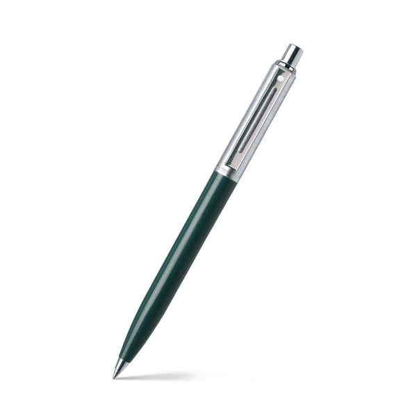 Sheaffer Sentinel Dark Green and Chrome Ballpoint Pen With Chrome Trims (WW31) — Sheaffer ballpoint pen — reliable smooth-writing everyday pen, at Cityluxe Singapore