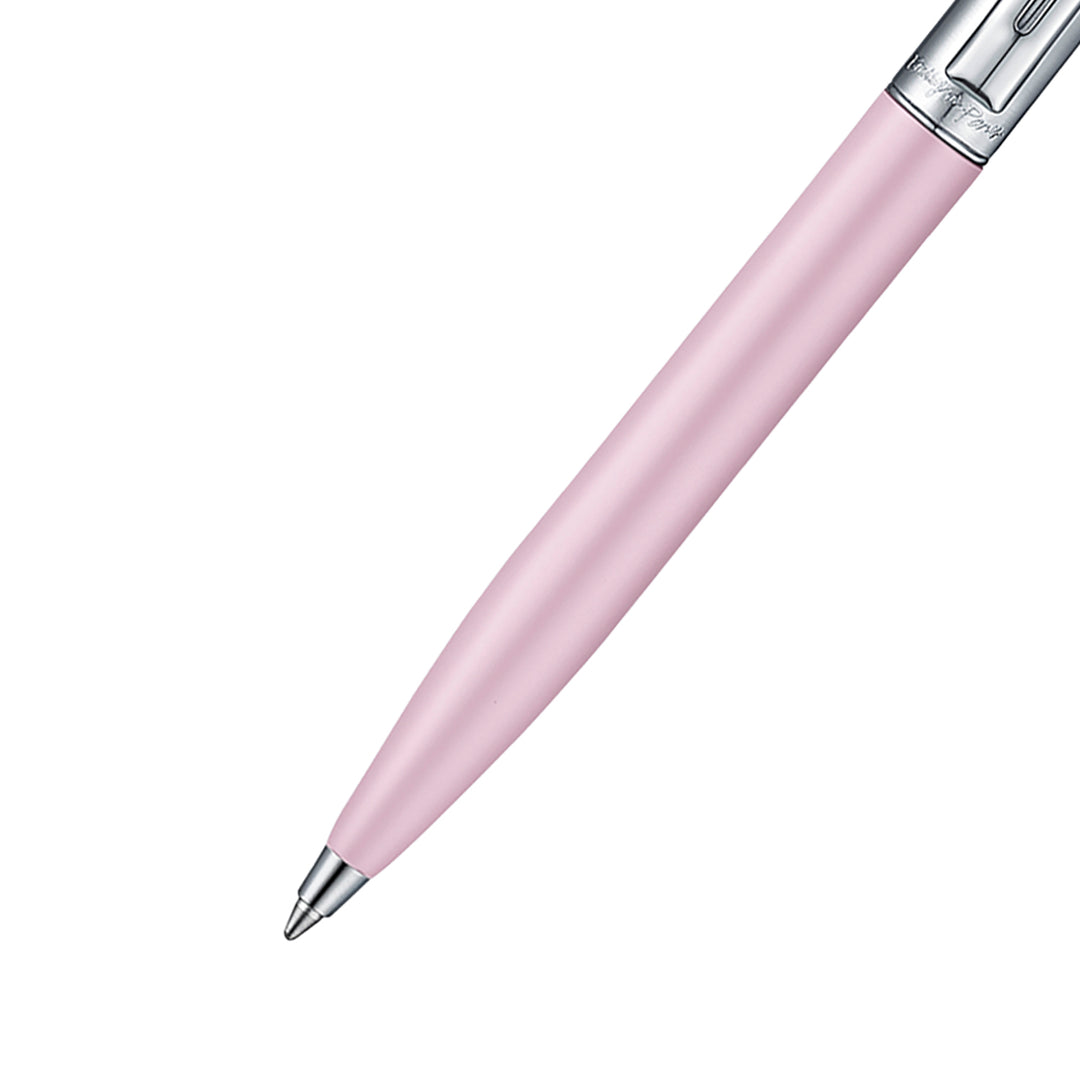 Sheaffer Sentinel Emily in Paris 321 Pink Matte Finish Ballpoint Pen with Chrome-Plated Trims and Bow-Shaped Clip Emblem — Sheaffer ballpoint pen — reliable smooth-writing everyday pen, at Cityluxe Si