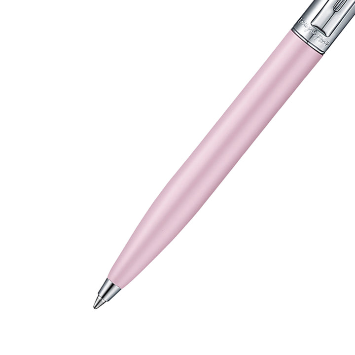 Sheaffer Sentinel Emily in Paris 321 Pink Matte Finish Ballpoint Pen with Chrome-Plated Trims and Bow-Shaped Clip Emblem — Sheaffer ballpoint pen — reliable smooth-writing everyday pen, at Cityluxe Si
