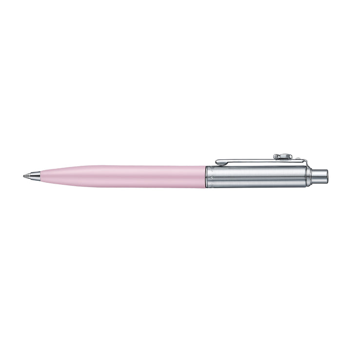 Sheaffer Sentinel Emily in Paris 321 Pink Matte Finish Ballpoint Pen with Chrome-Plated Trims and Bow-Shaped Clip Emblem — Sheaffer ballpoint pen — reliable smooth-writing everyday pen, at Cityluxe Si