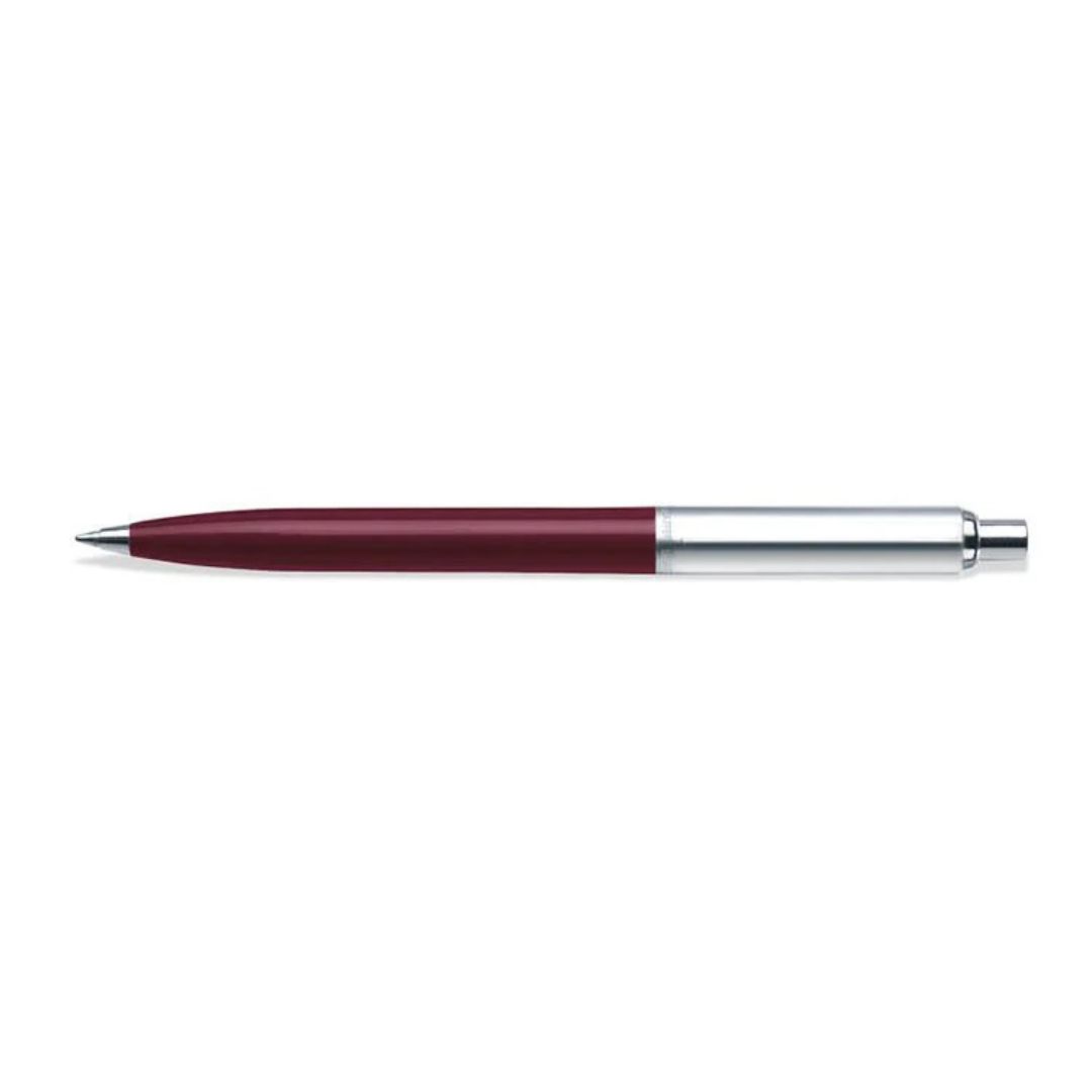 Sheaffer Sentinel Burgundy and Chrome Ballpoint Pen With Chrome Trims (WW31) — Sheaffer ballpoint pen — reliable smooth-writing everyday pen, at Cityluxe Singapore