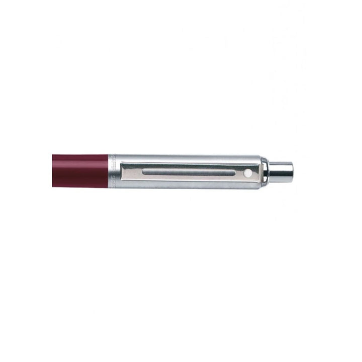 Sheaffer Sentinel Burgundy and Chrome Ballpoint Pen With Chrome Trims (WW31) — Sheaffer ballpoint pen — reliable smooth-writing everyday pen, at Cityluxe Singapore