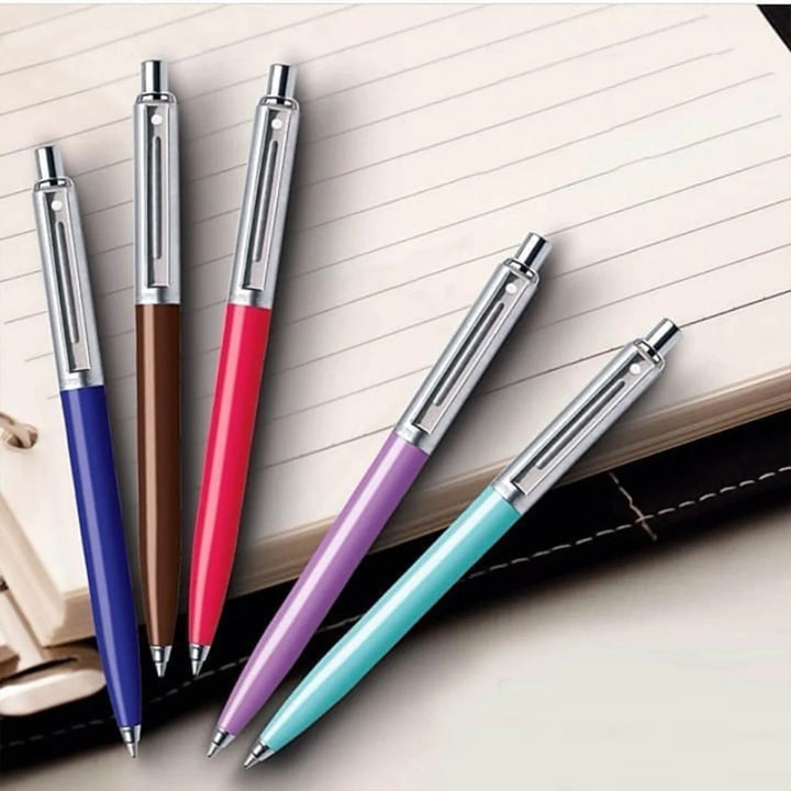 Sheaffer Sentinel Burgundy and Chrome Ballpoint Pen With Chrome Trims (WW31) — Sheaffer ballpoint pen — reliable smooth-writing everyday pen, at Cityluxe Singapore