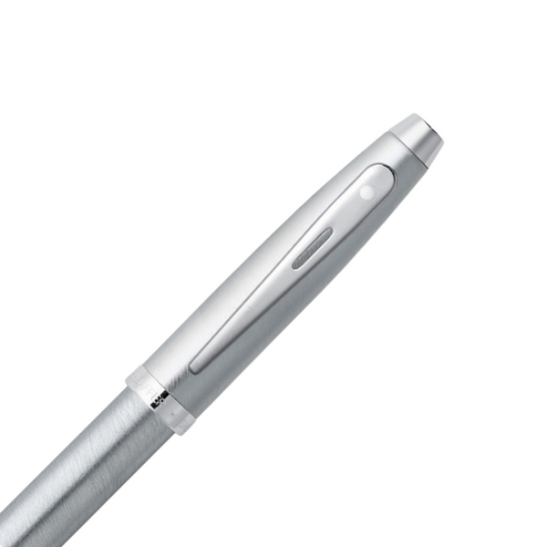 Load image into Gallery viewer, Sheaffer 100 E9306 Ballpoint Pen - Brushed Chrome with Chrome Plated Trims
