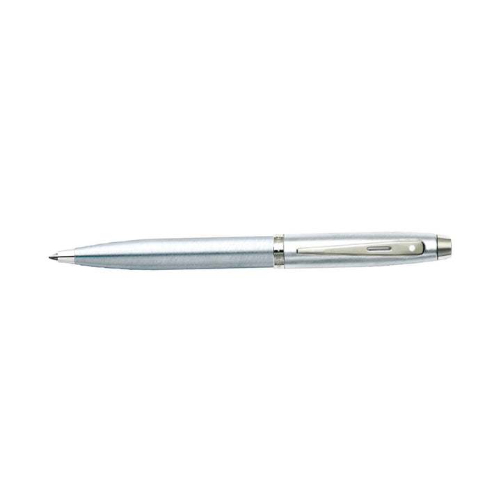 Sheaffer 100 E9306 Brushed Chrome With Chrome Plated Trims Ballpoint Pen (WW30) — Sheaffer ballpoint pen — reliable smooth-writing everyday pen, at Cityluxe Singapore