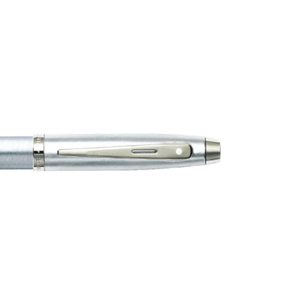 Sheaffer 100 E9306 Brushed Chrome With Chrome Plated Trims Ballpoint Pen (WW30) — Sheaffer ballpoint pen — reliable smooth-writing everyday pen, at Cityluxe Singapore