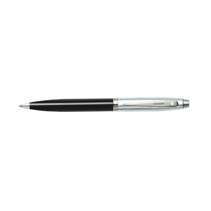 Sheaffer 100 E9313 Glossy Black Barrel Brushed Chrome Cap Ballpoint Pen (WW30) — Sheaffer ballpoint pen — reliable smooth-writing everyday pen, at Cityluxe Singapore