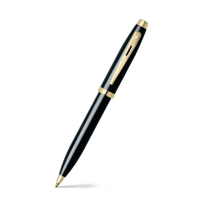 Sheaffer 100 E9322 Glossy Black With Gold Trims Ballpoint Pen (WW30) — Sheaffer ballpoint pen — reliable smooth-writing everyday pen, at Cityluxe Singapore