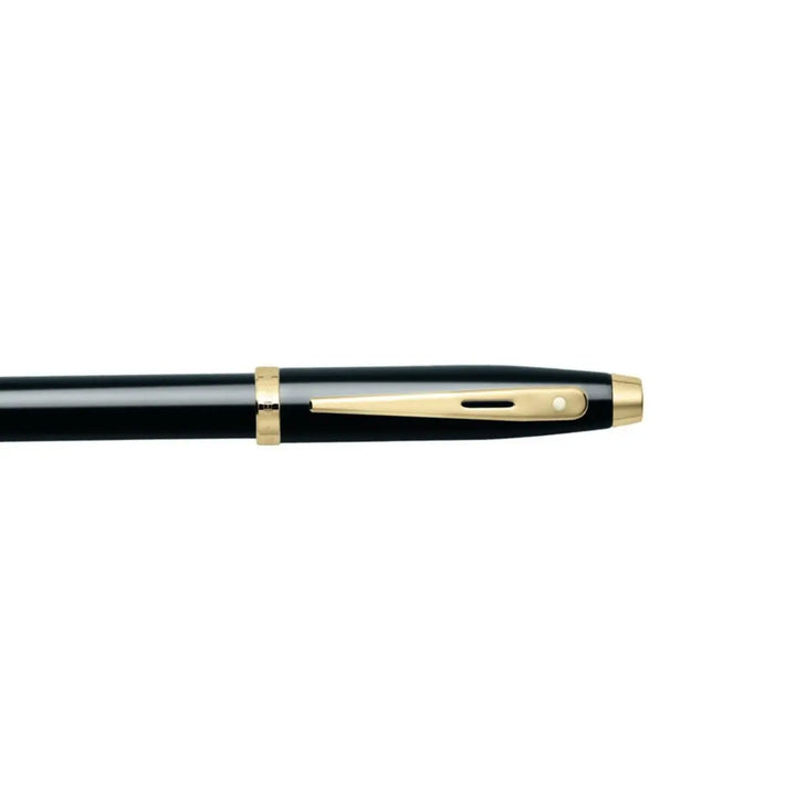 Sheaffer 100 E9322 Glossy Black With Gold Trims Ballpoint Pen (WW30) — Sheaffer ballpoint pen — reliable smooth-writing everyday pen, at Cityluxe Singapore
