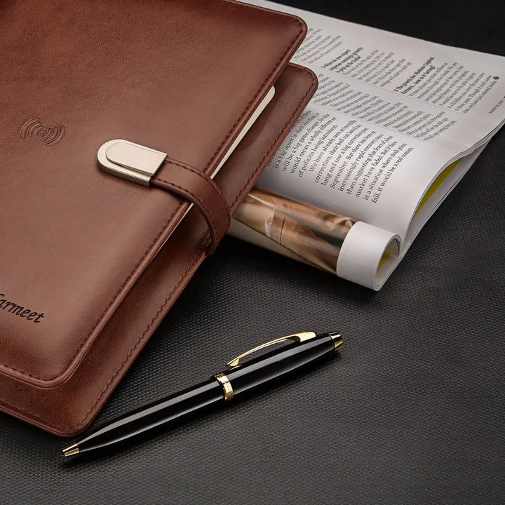 Sheaffer 100 E9322 Glossy Black With Gold Trims Ballpoint Pen (WW30) — Sheaffer ballpoint pen — reliable smooth-writing everyday pen, at Cityluxe Singapore