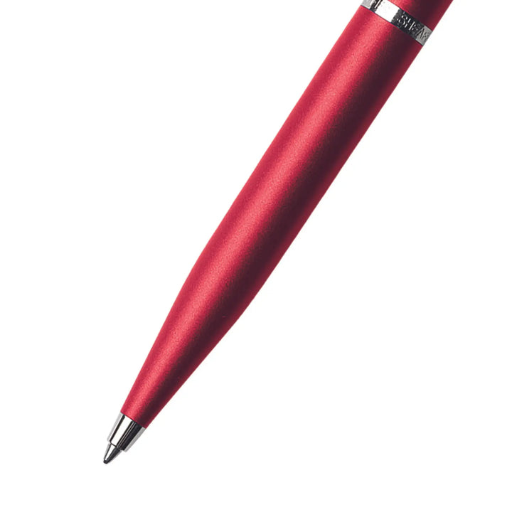 Sheaffer  VFM E9403 Excessive Red With Chrome Trims Ballpoint Pen (WW31) — Sheaffer ballpoint pen — reliable smooth-writing everyday pen, at Cityluxe Singapore