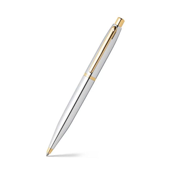 Sheaffer  VFM E9422 Polished Chrome with Gold Trims Ballpoint Pen (WW31) — Sheaffer ballpoint pen — reliable smooth-writing everyday pen, at Cityluxe Singapore