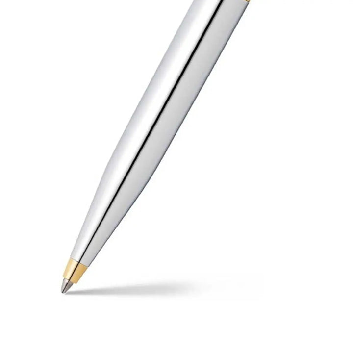 Sheaffer  VFM E9422 Polished Chrome with Gold Trims Ballpoint Pen (WW31) — Sheaffer ballpoint pen — reliable smooth-writing everyday pen, at Cityluxe Singapore
