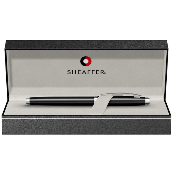 Load image into Gallery viewer, Sheaffer 100 E9317 Fountain Pen - Matte Black with Chrome Plated Trims
