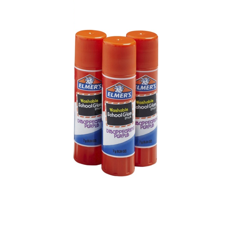 Elmer’s Purple Disappear Glue Stick DPP 7G (0.24oz) Bundle of 3