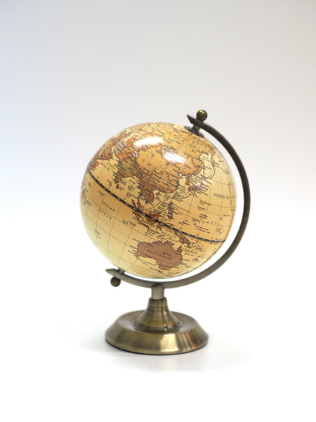 Load image into Gallery viewer, Luxo Antique Globe, Copper Metal Base - 14cm
