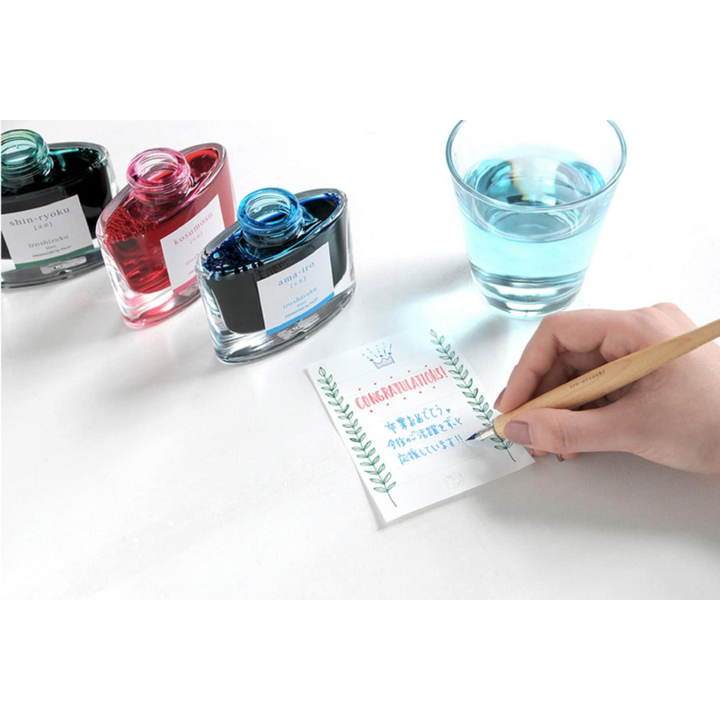 Pilot Iro-Utsushi Dip Fountain Pen in BK Wood — PILOT fountain pen — precision nib writing instrument, at Cityluxe Singapore stationery store