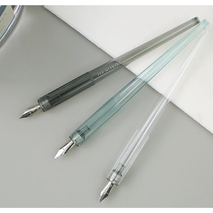 Pilot Iro-Utsushi Dip Fountain Pen in Clear Black — PILOT fountain pen — precision nib writing instrument, at Cityluxe Singapore stationery store