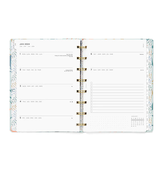 Load image into Gallery viewer, Filofax Diary A5 Planner 2024 - Botanical Mint
