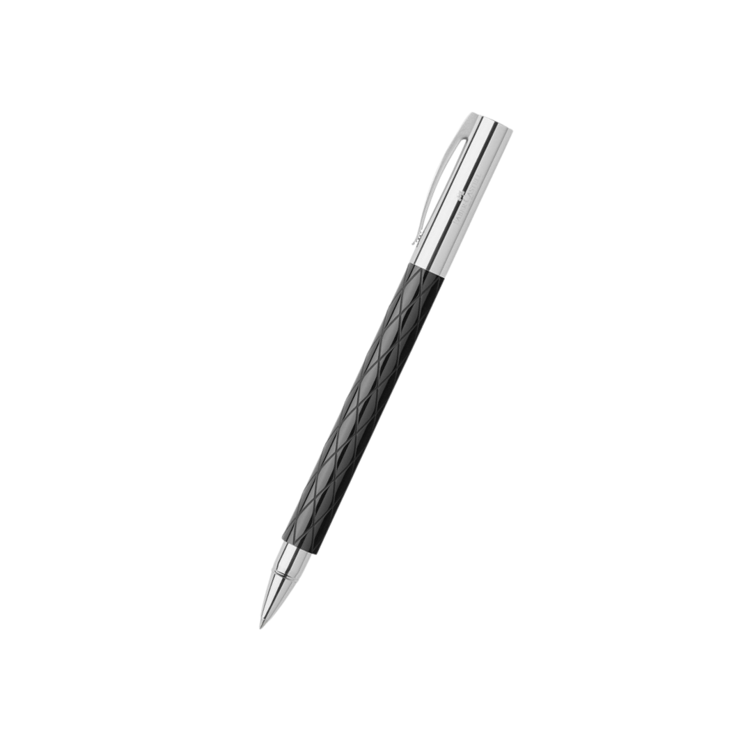 Faber-Castell Ambition Rollerball Pen Rhombus Black — Faber-Castell rollerball pen — fluid gel ink writing instrument, at Cityluxe Singapore