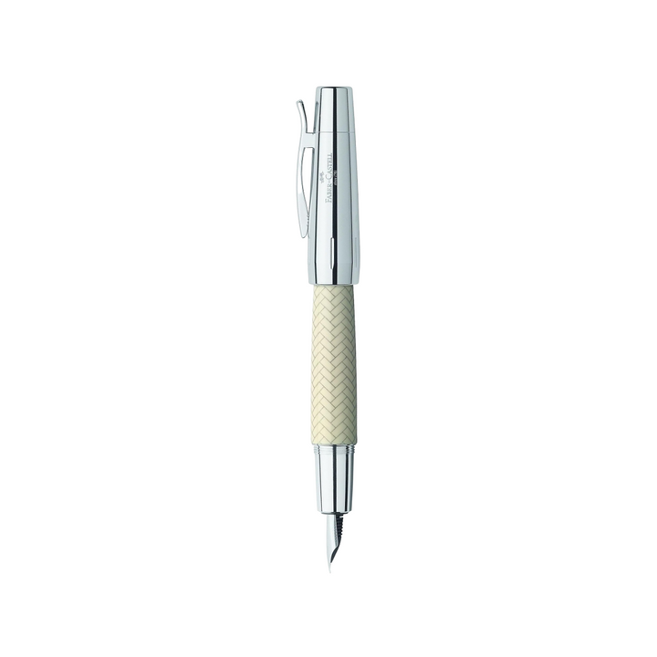 Faber-Castell E-Motion Resin Fountain Pen in Parquet Ivory — Faber-Castell fountain pen — precision nib writing instrument, at Cityluxe Singapore stationery store