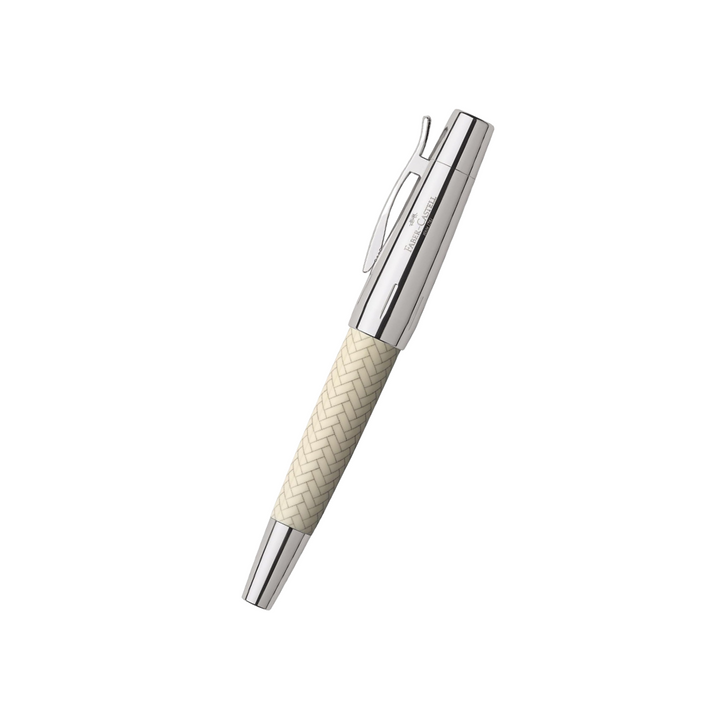 Faber-Castell E-Motion Resin Fountain Pen in Parquet Ivory — Faber-Castell fountain pen — precision nib writing instrument, at Cityluxe Singapore stationery store