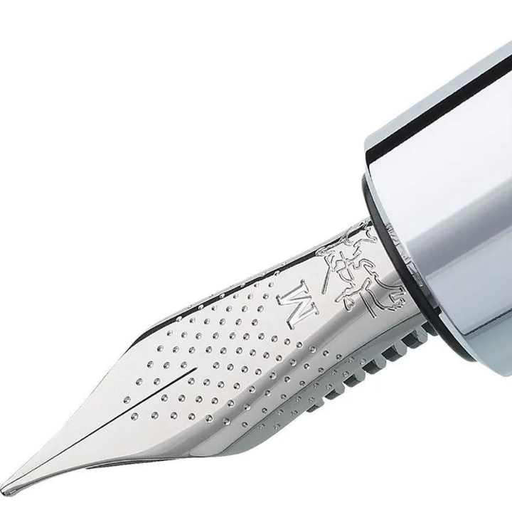 Faber-Castell E-Motion Fountain Pen in Pearwood Black Chrome Metal — Faber-Castell fountain pen — precision nib writing instrument, at Cityluxe Singapore stationery store