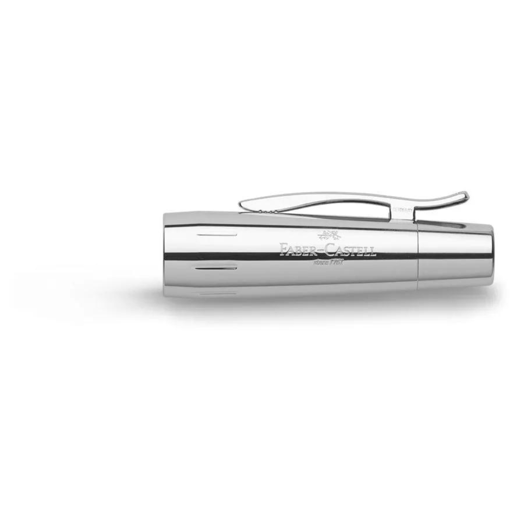 Faber-Castell E-Motion Fountain Pen in Pearwood Black Chrome Metal — Faber-Castell fountain pen — precision nib writing instrument, at Cityluxe Singapore stationery store
