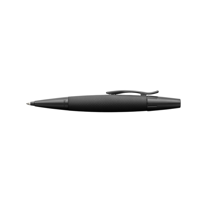 Faber-Castell E-Motion Ballpoint Pen Pure Black Anodized Aluminum — Faber-Castell ballpoint pen — reliable smooth-writing everyday pen, at Cityluxe Singapore