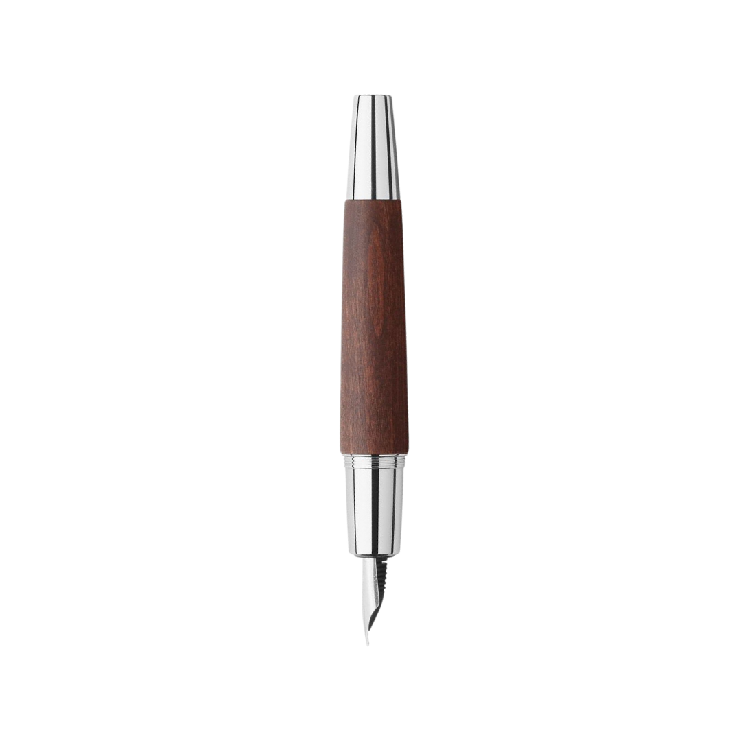 Faber-Castell Emotion Fountain Pen Pearwood Dark Brown Chrome Metal (FPD 2024)