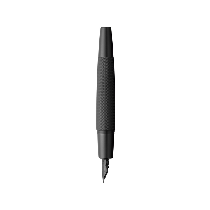 Faber-Castell E-Motion Fountain Pen Pure Black Anodized Aluminum (FPD 2024) — Faber-Castell fountain pen — precision nib writing instrument, at Cityluxe Singapore stationery store