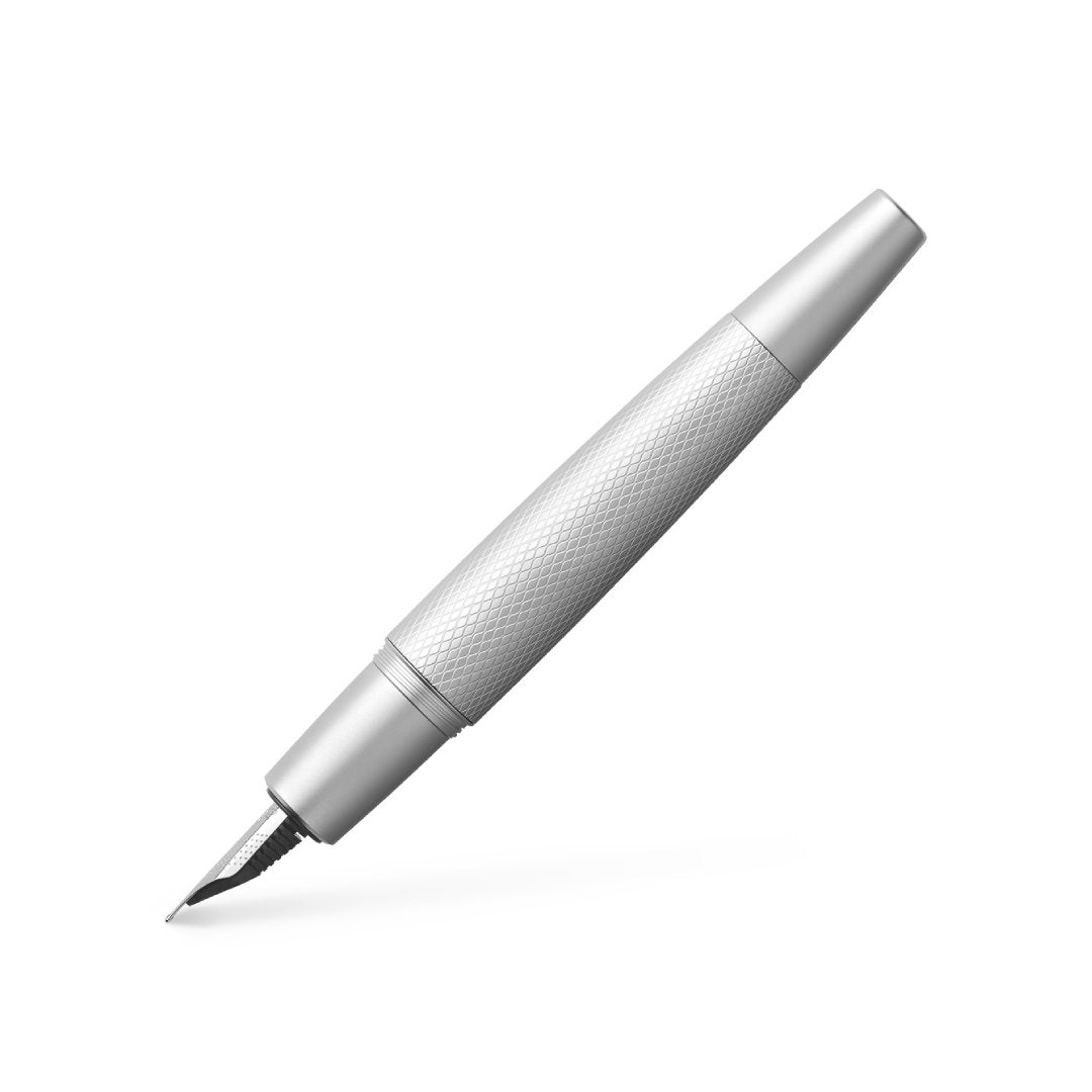 Faber-Castell Emotion Fountain Pen Pure Silver Anodized Aluminum