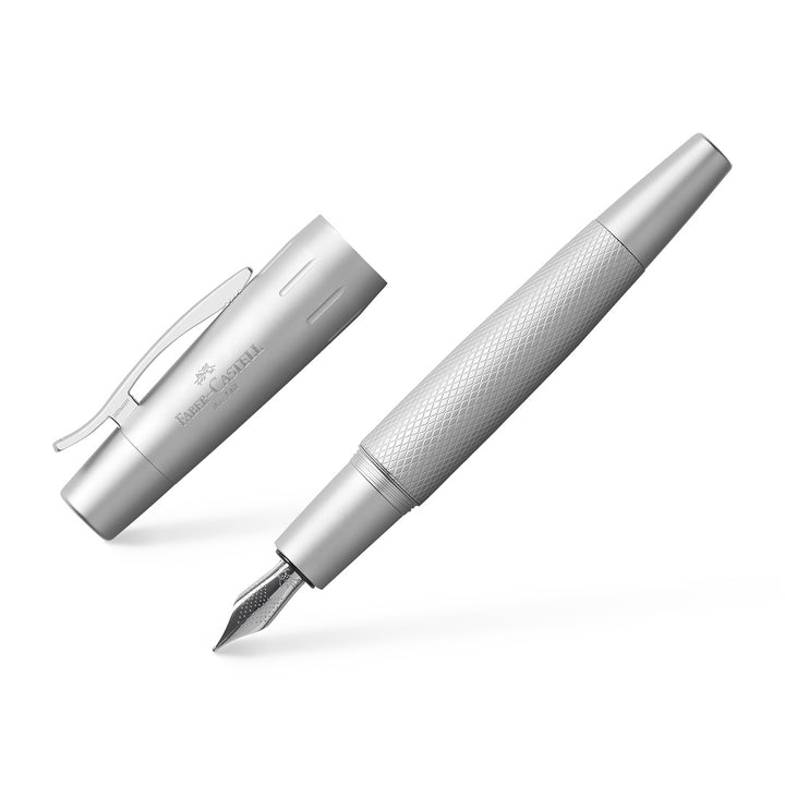 Faber-Castell Emotion Fountain Pen Pure Silver Anodized Aluminum