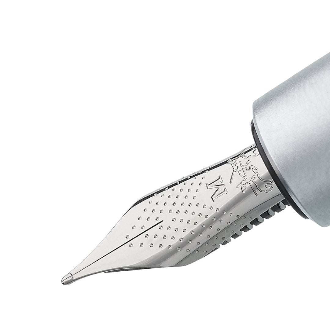 Faber-Castell Emotion Fountain Pen Pure Silver Anodized Aluminum