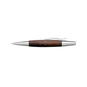 Faber-Castell Emotion Twist Ballpoint Pen Pearwood Dark Brown Chrome Metal